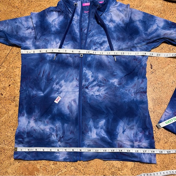 Juicy Couture Sport Wm’s Nirvana Blues Studio Zip Tie Dye Track Jacket Sz M - Picture 11 of 14